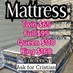 New Mattresses  Twin mattress Full mattress Queen mattress  King mattress  Colchones nuevos  Beds 