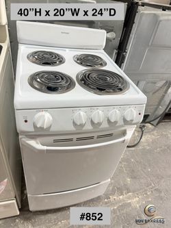 Hotpoint 20" Electric Coil Range White (#852)