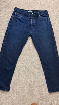 Levi's 501 Jeans Men  Blue Premium Denim Stone Wash Straight Leg Button Fly 36/30