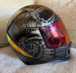 Icon Airform Sacrosanct Helmet Size L (59-60) MOTORCYCLE Bike Skulls Skeleton