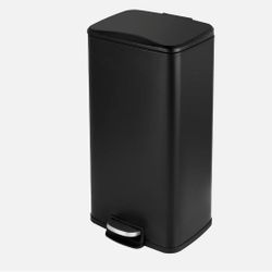 innovaze 8 gal./30 liter Rectangular Matt Black Step-on Trash Can for Kitchen