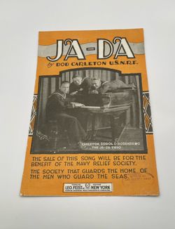 Patriotic WW1 Sheet Music - JA-DA (for Navy Relief Society)