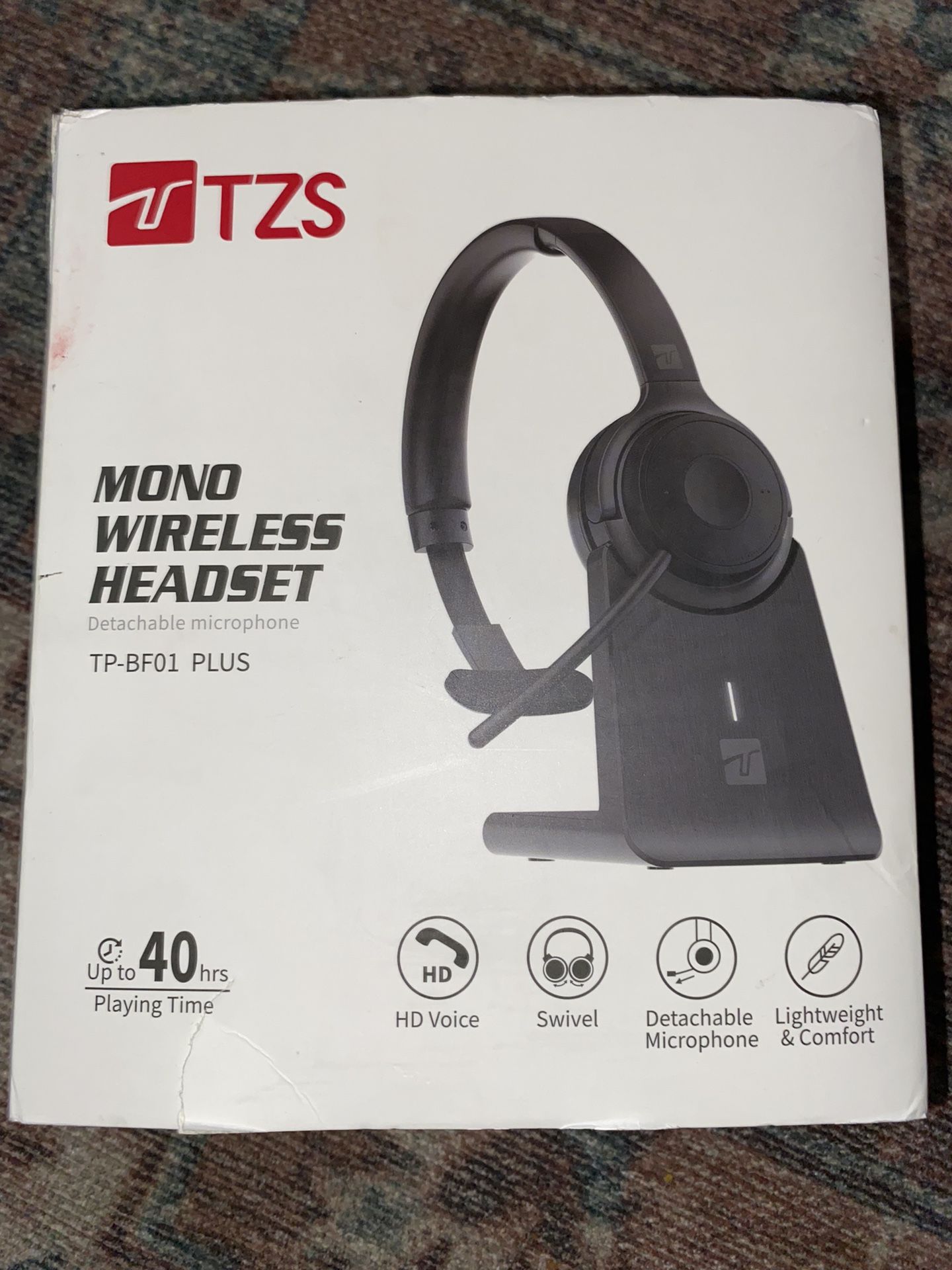 TZS Trucker Bluetooth Wireless Headset With ENC Noise Cancelling, Mic