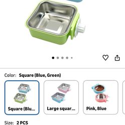 Crate Dog Bowl, Removable Stainless Steel Hanging Pet Kennel 