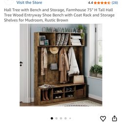 Hall Tree with Bench and Storage