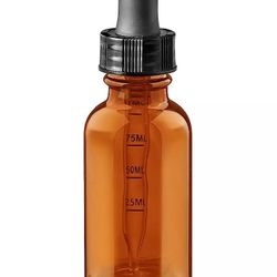 New 1oz Amber Glass Dropper Bottles With Graduated Dropper
