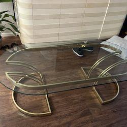 Vintage 3 Piece Set Living Room Coffee Table Lamp table And Entrance Table (Gold)