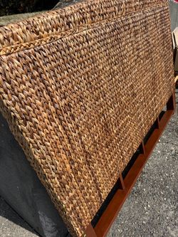 Pottery Barn Woven Rattan King Head Board