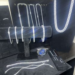 💎✨VVS MOISSANITE tennis Bracelet/chain All Sizes Available Diamond Tester Approved!💎✨