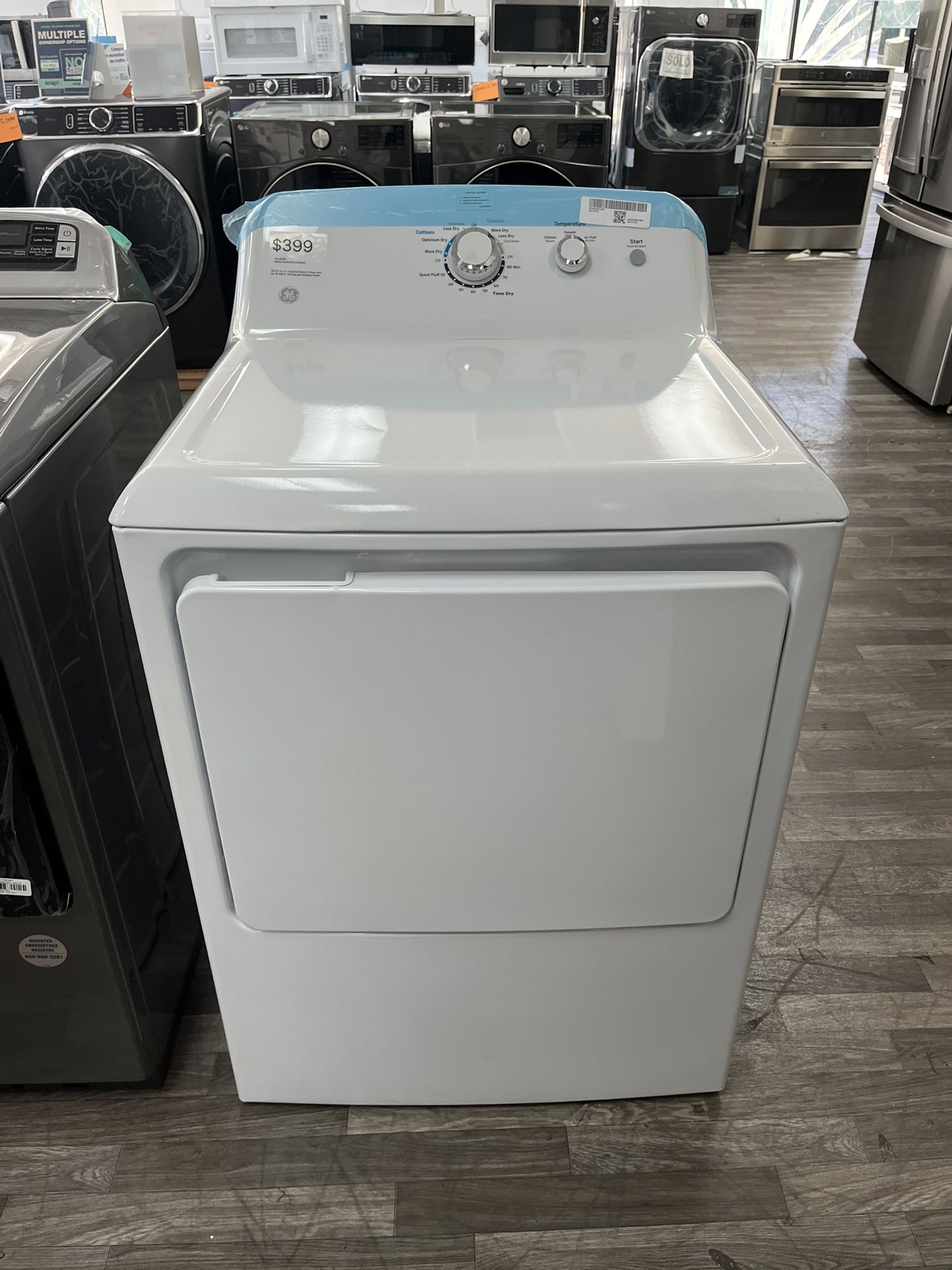 GE Electric Dryer 6.2 Cu Ft, 1 Yr Warranty