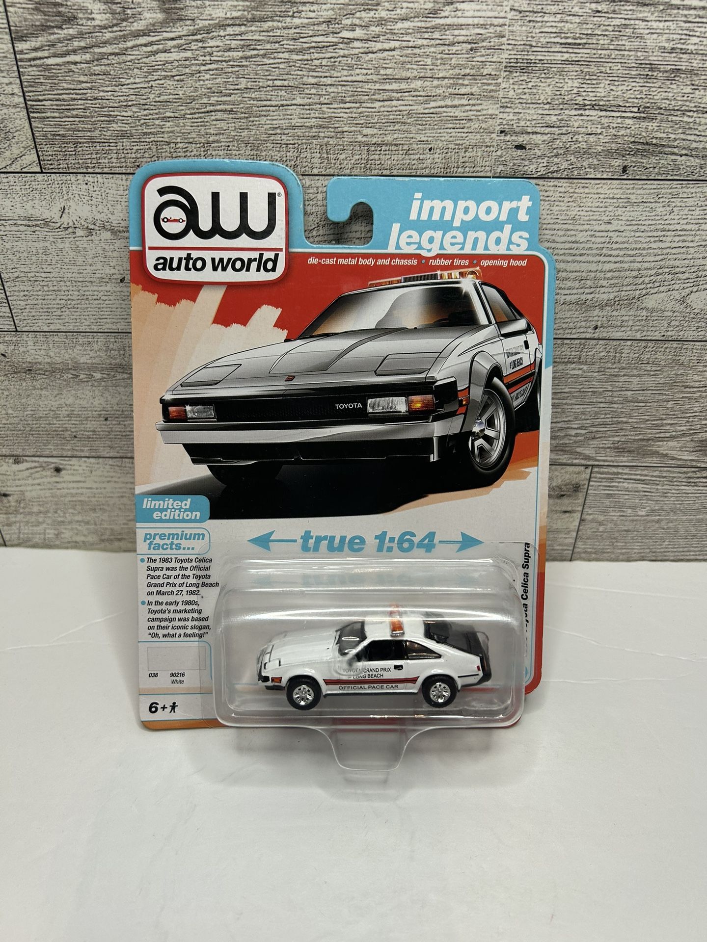 Auto World Premium Series White ‘1983 Toyota Celica Supra Official Pace Car / Limited Edition • Die Cast Metal • Made in China