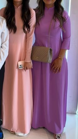 One Small Pink One Medium Purple Ao Dai S M Women Lunar New Year Vietnamese