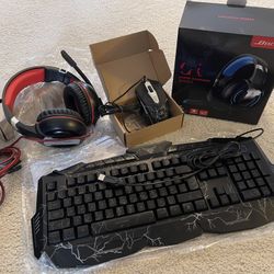 Gaming Led Keyboard + Headset