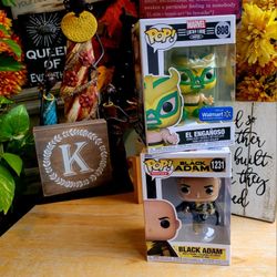 2 Funko POP Marvel Lucha Libre & Pop! Black Adam Vinyl Figure