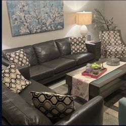 Italian Leather Living Room Set 
