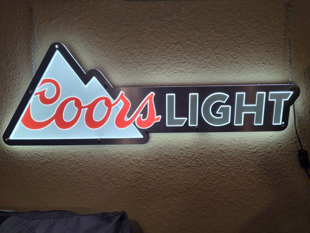 Coors Light Metal Sign.,All Products : American Fashion Style Bags On Sale