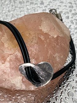 SIGNED STERLING SILVER HEART BRACELET