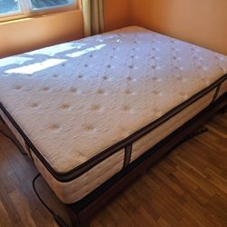 Queen Mattress + Bedfeame (Charles P. Roger's) $450 OBO