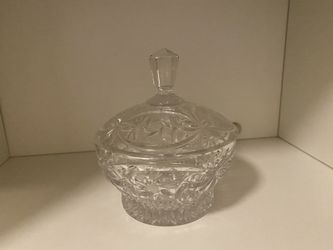 Clear Crystal Sugar Bowl