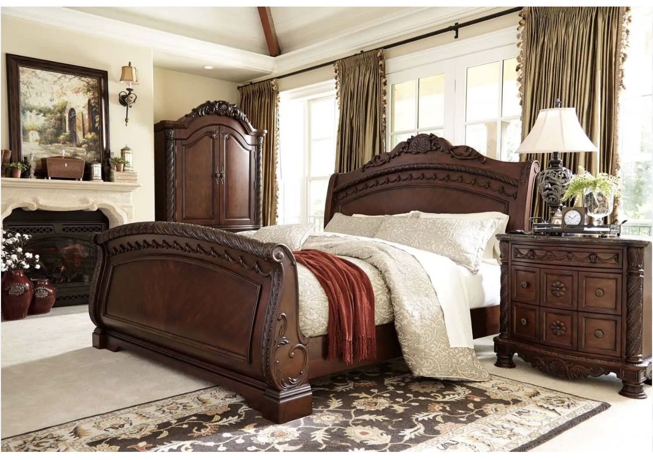 Bedroom Set – Solid Wood with Marble Tops
