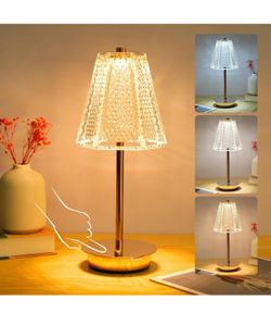 TARSHYRY LED Cordless Table Lamp,3000-6000K Vintage Touch Control Desk Lamp,Portable Beside Lamps for Bedroom Living Room Restaurant Outdoor
