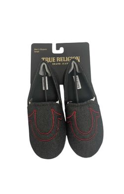 True Religion Slippers Blue Men's Size Small 7/8 House Shoes New NWT