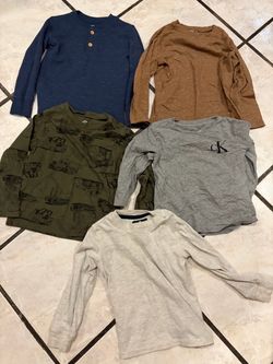 Bundle of boy toddler long sleeve shirts