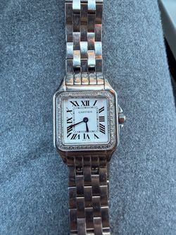 Cartier Panthère Stainless Steel Diamond Bezel Watch