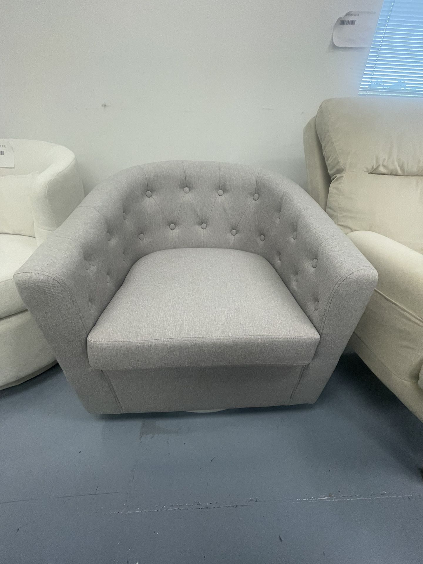 swivel fabric accent chair