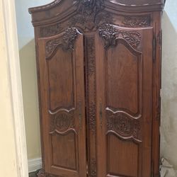 Armoire. Hand carved.