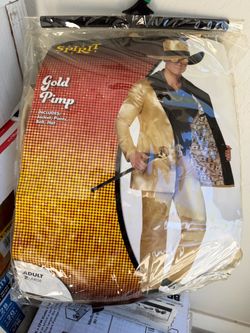 Spirit Gold Pimp Halloween Costume Adult Large