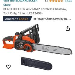 Black And Decker 12in 30cm Chain Saw