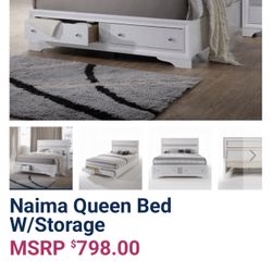 White Queen Bed 