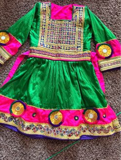 Afghan Traditional Embroidered Dress