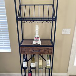 FREE Wines W/ 21 bottle Floor Wine Bottle & Glass Rack