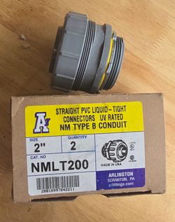 2" non metallic LT straight connectors.