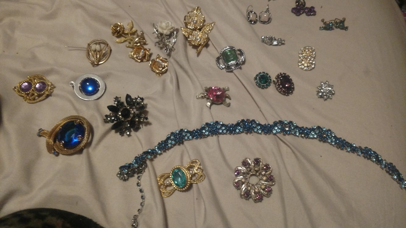 Vintage, antique, costume jewelry