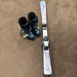24 ski boots and skis for youth