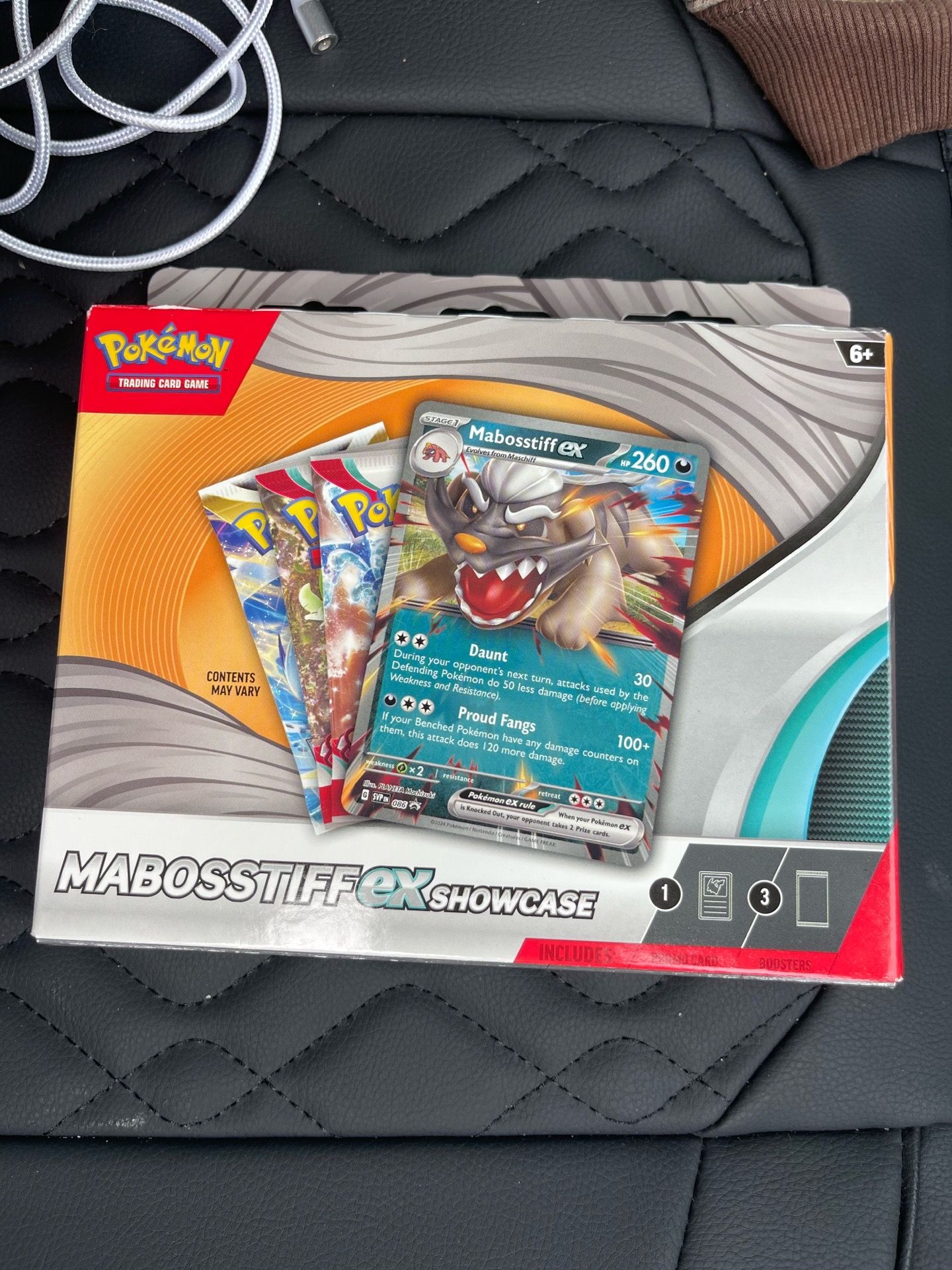 Pokemon TCG Mabosstiff ex Showcase Box Sealed Promo + 3 Booster Packs. Factory Sealed