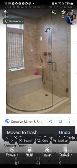 Shower Curved Glass Only $325