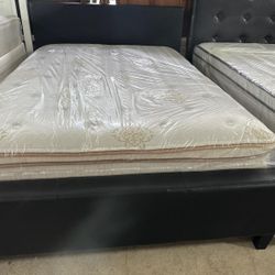 Full Size Mattress And Box Spring With Bed Frame 🚚Free Delivery 🚚