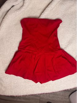 Red mini dress