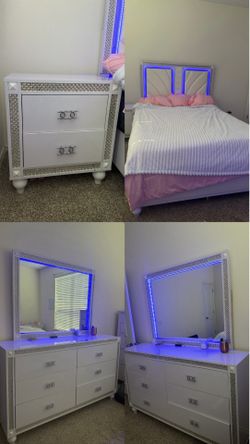 Glam bed set & mattress