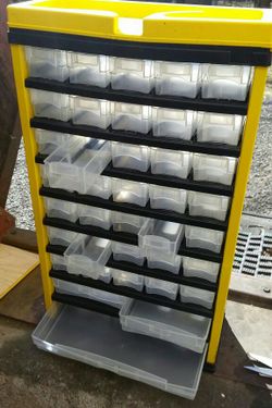 38 Drawer Plastic Storage Cabinet for Parts, Hardware, or Crafts