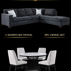 Brand new sectional and dining room set