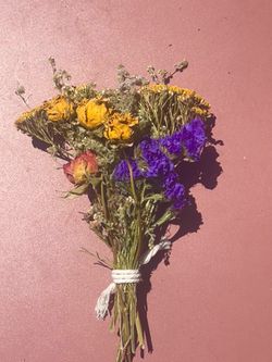 Handmade Dried Flower Bouquet | Roses & Wildflowers