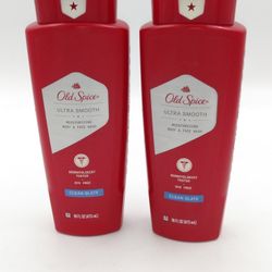2-Bottles Of Old Spice Ultra Smooth Moisturizing Body And Face Wash