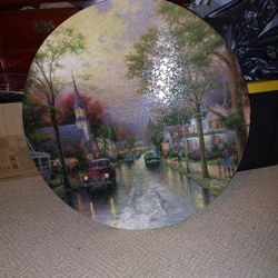 "Hometown Morning", Thomas Kinkade 