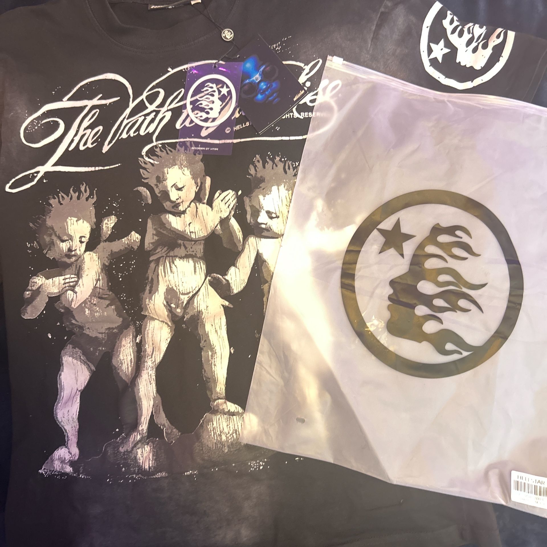 Large Hellstar Tee Black Path To Paradise