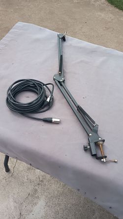 Desk Microphone Boom Arm with XLR Cable